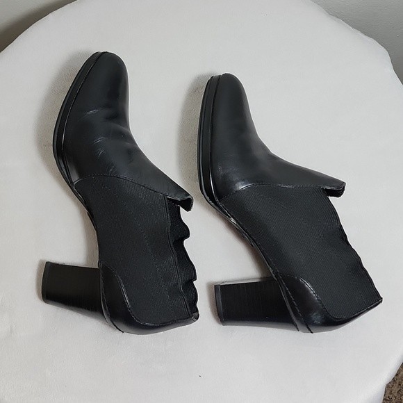 Rockport Dynamic Suspension leather black heels with comfort stretch - Picture 4 of 12